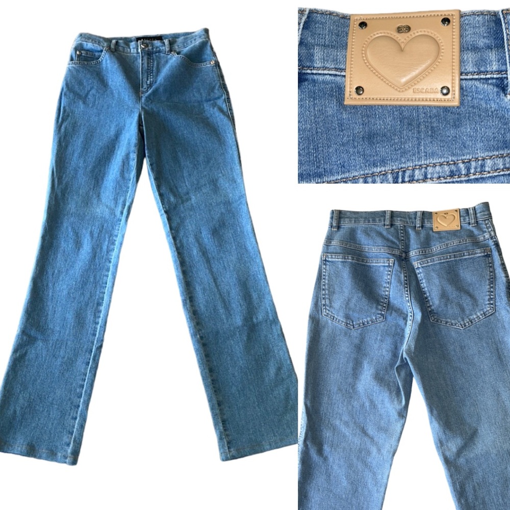 Escada Vintage Y2K Heart Label High Waist Straight Leg Jeans - 34 - 4 US